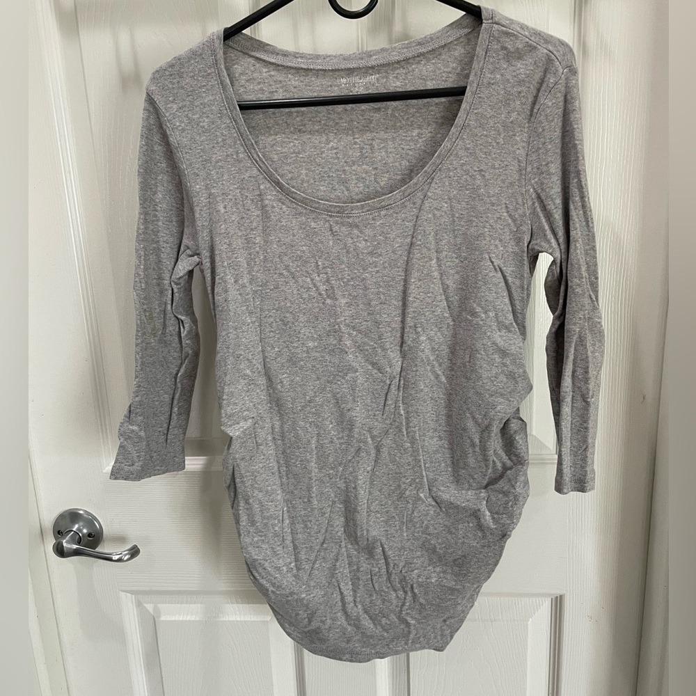3/4 length sleeve maternity shirt